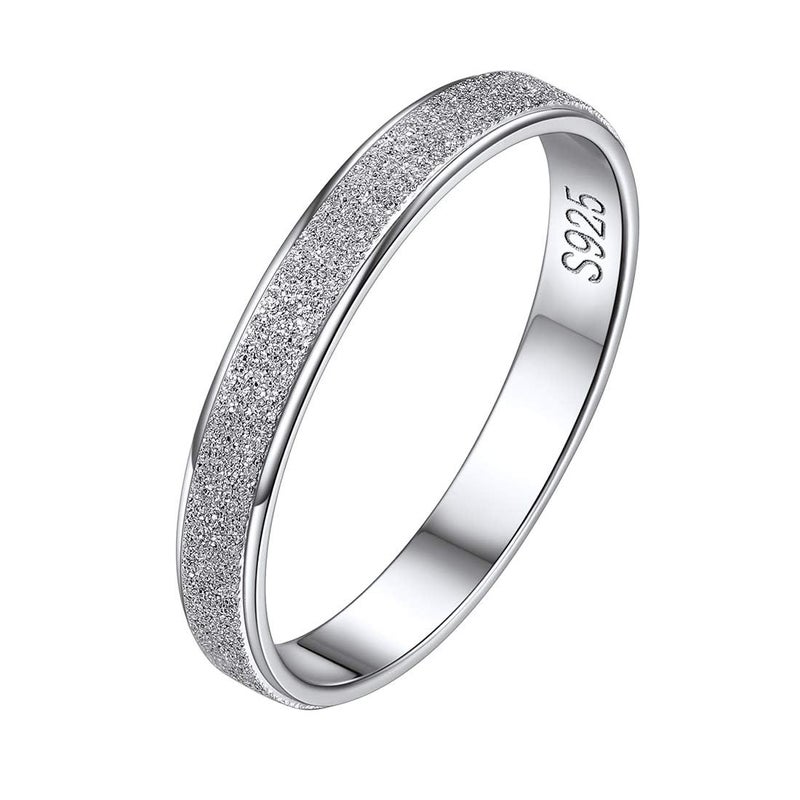 ChicSilver 925 Sterling Silver Stacking Rings for Women Skinny Thin Stackable Ring 3mm Wedding Band Ring Dainty Simple Jewelry for Size 4 - Image 1